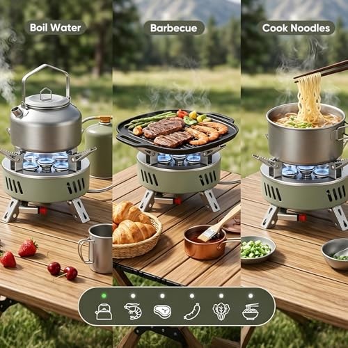 Makdly Portable Camping Stove 11000W with Piezo Ignition and EVA Carry Case-5