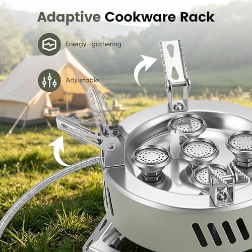 Makdly Portable Camping Stove 11000W with Piezo Ignition and EVA Carry Case-6