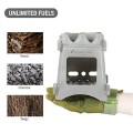Lixada Type2 Folding Titanium Wood Camping Stove with Storage Pouch