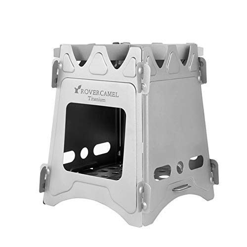 Lixada Type2 Folding Titanium Wood Camping Stove with Storage Pouch-3
