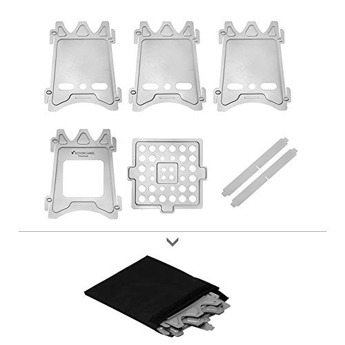 Lixada Type2 Folding Titanium Wood Camping Stove with Storage Pouch-8
