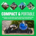 BARGAINS-GALORE Portable Double Gas Cooker Stove with 4 Butane Gas Bottles, Black Grill