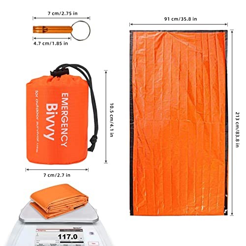 Esteopt Portable Emergency Sleeping Bag, Reusable Survival Bivvy Sack, 1 Pack-1