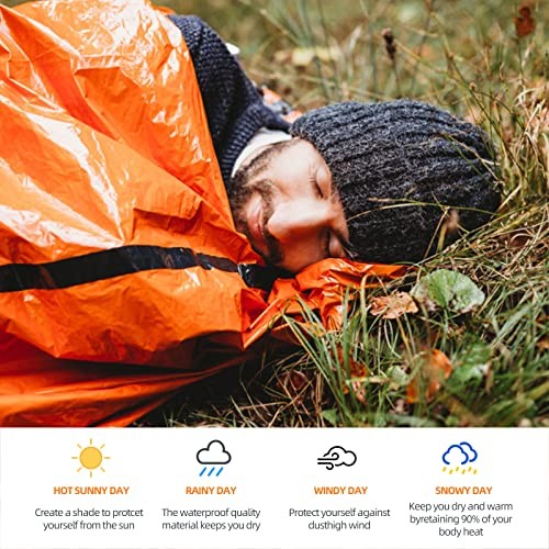 Esteopt Portable Emergency Sleeping Bag, Reusable Survival Bivvy Sack, 1 Pack-4