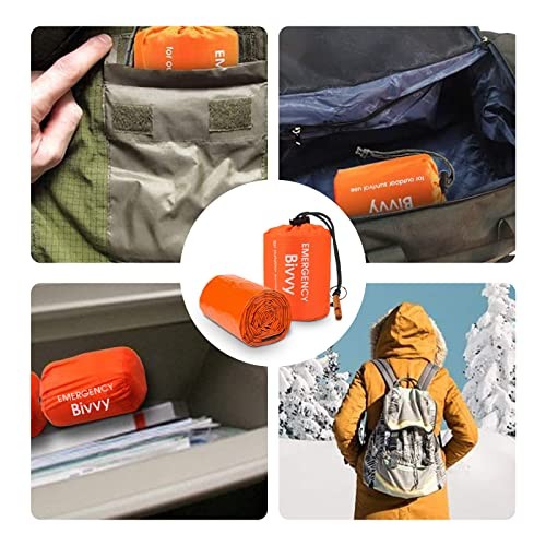 Esteopt Portable Emergency Sleeping Bag, Reusable Survival Bivvy Sack, 1 Pack-5