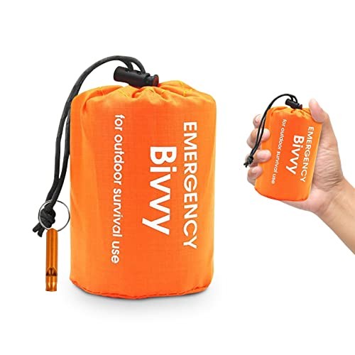 Esteopt Portable Emergency Sleeping Bag, Reusable Survival Bivvy Sack, 1 Pack