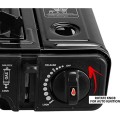 OptiProducts Portable Gas Camping Stove with Carry Case, Automatic Ignition and Heat Control, 4 Burner