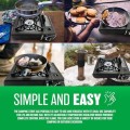 BARGAINS-GALORE Portable Gas Camp Stove with 4 Butane Canisters, Black, with Carry Case