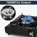 MASTER BRAND Portable Gas Cooker Stove with 8 Butane Canisters and Carry Case, automatic ignition