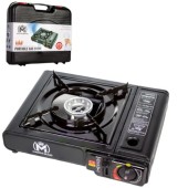 MASTER BRAND Portable Gas Cooker Stove with Carry Case, Lightweight, Compact Outdoor Camping Stove, Premium Burner, Automatic Ignition, 1 Pack