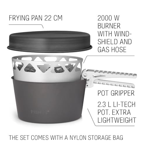Primus Essential Plus Camping Stove Set with 2.3 L LiTech Pot-2