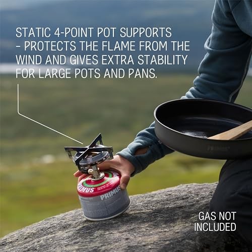Primus Mimer Kit II camping cooking set with gas stove, 2 pots, frying pan and pot gripper-8