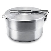 PWPAM Stainless Steel Outdoor Cooking Pot, 1.5L