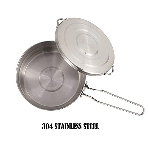 PWPAM Stainless Steel Outdoor Cooking Pot, 1.5L-4