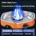 QSMYUYE 2 Burner Foldable Camping Gas Stove, Orange Black