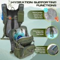 RAINSMORE Army Green 18L Hydration Backpack with 2L Bladder and Rain Cover
