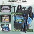 RAINSMORE Black 18L Hydration Backpack with 2L Bladder and Rain Cover
