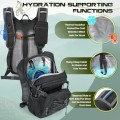 RAINSMORE Black 18L Hydration Backpack with 2L Bladder and Rain Cover