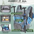 RAINSMORE Grey 18L Hydration Backpack with 2L Bladder and Rain Cover