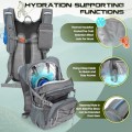 RAINSMORE Grey 18L Hydration Backpack with 2L Bladder and Rain Cover