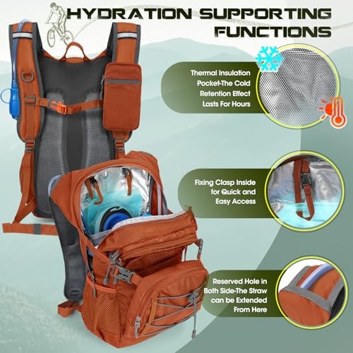 RAINSMORE 18L Hydration Backpack with 2L Bladder and Rain Cover-2