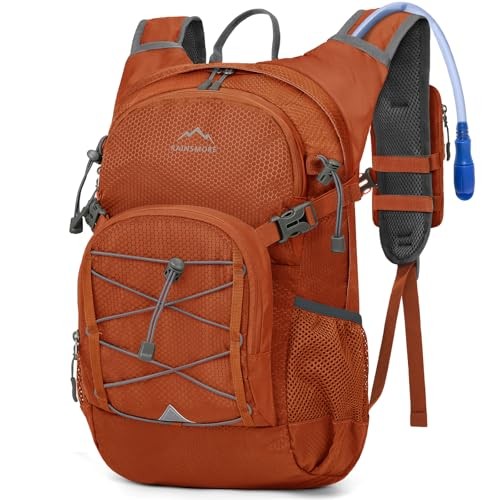 RAINSMORE 18L Hydration Backpack with 2L Bladder and Rain Cover