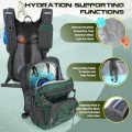 RAINSMORE 18L Hydration Backpack with 2L Bladder and Rain Cover, Dark Green