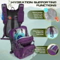 RAINSMORE Purple 18L Hydration Backpack with 2L Bladder and Rain Cover