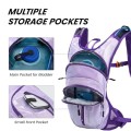 Nepest Rave Hydration Pack Backpack with 2L Bladder, Holographic Purple