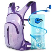 Nepest Rave Hydration Pack Backpack with 2L Bladder, Holographic Purple