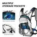 Nepest Rave Hydration Pack Backpack with 2L Water Bladder, Silver