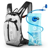 Nepest Rave Hydration Pack Backpack with 2L Water Bladder, Silver