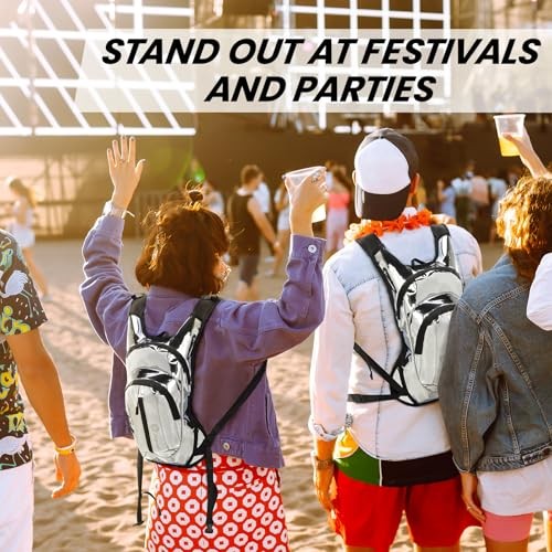 Nepest Rave Hydration Pack Backpack with 2L Water Bladder, Silver-4