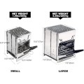 REDCAMP Stainless Steel Small Wood Burning Camping Stove with Grill Grid and Storage Bag