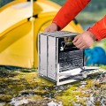REDCAMP Large Stainless Steel Wood Burning Camping Stove