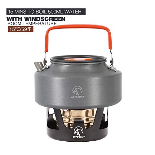 REDCAMP Mini Spirit Burner Brass Alcohol Stove, Black-2