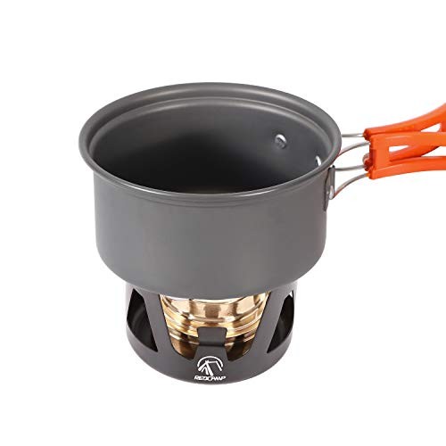 REDCAMP Mini Spirit Burner Brass Alcohol Stove, Black-7