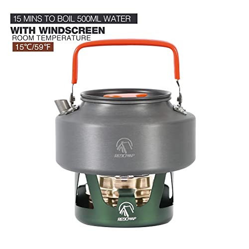 REDCAMP Mini Spirit Burner Brass Alcohol Stove, Green-2
