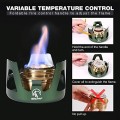 REDCAMP Mini Spirit Burner Brass Alcohol Stove, Green