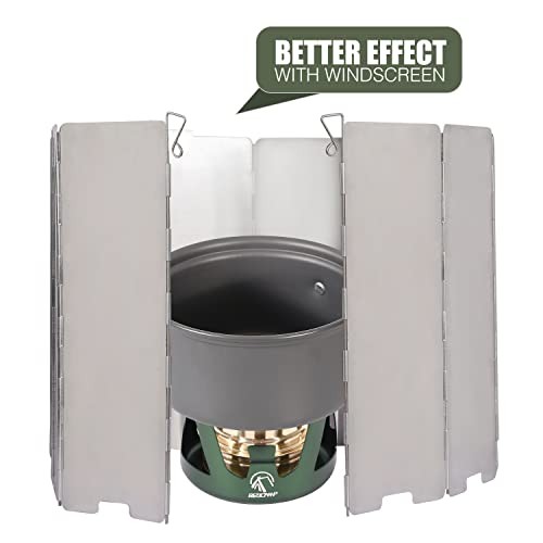REDCAMP Mini Spirit Burner Brass Alcohol Stove, Green-6