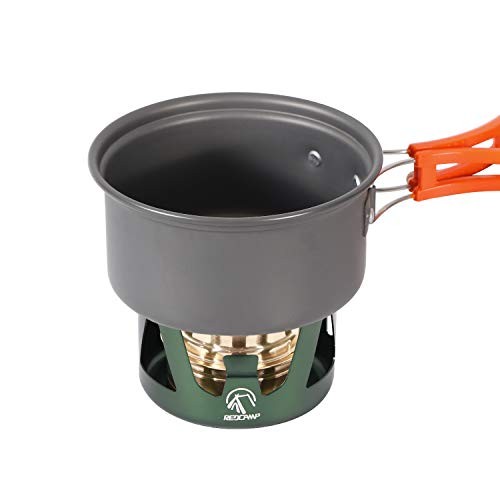 REDCAMP Mini Spirit Burner Brass Alcohol Stove, Green-7