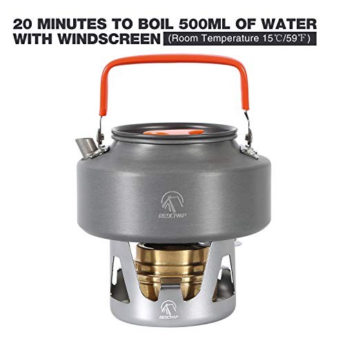 REDCAMP Mini Spirit Burner Brass Alcohol Stove, Silver-1
