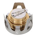 REDCAMP Mini Spirit Burner Brass Alcohol Stove, Silver