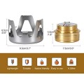 REDCAMP Mini Spirit Burner Brass Alcohol Stove, Silver