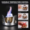 REDCAMP Mini Spirit Burner Brass Alcohol Stove, Silver