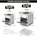 REDCAMP Large Folding Wood Burning Camping Stove with Pot Stand, Stainless Steel