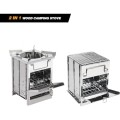 REDCAMP Large Folding Wood Burning Camping Stove with Pot Stand, Stainless Steel