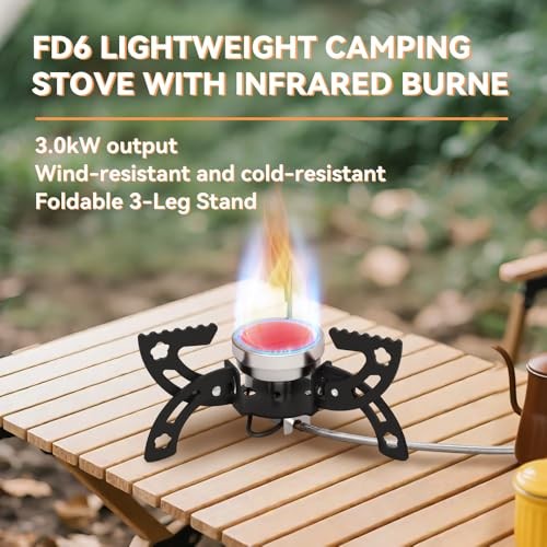 REDSUN FD6 Portable Infrared Gas Stove, FD6-BK + EVA Bag-2