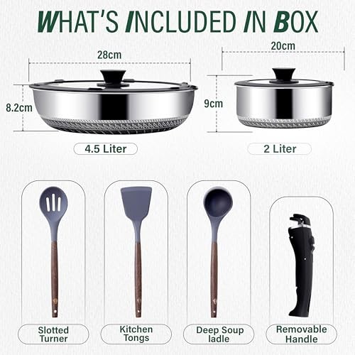 INTIGNIS Pro Set 8-Piece Removable Handle Cookware Set-2
