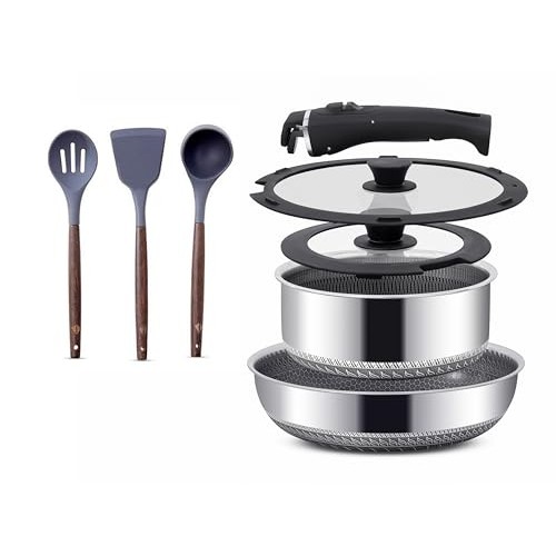 INTIGNIS Pro Set 8-Piece Removable Handle Cookware Set